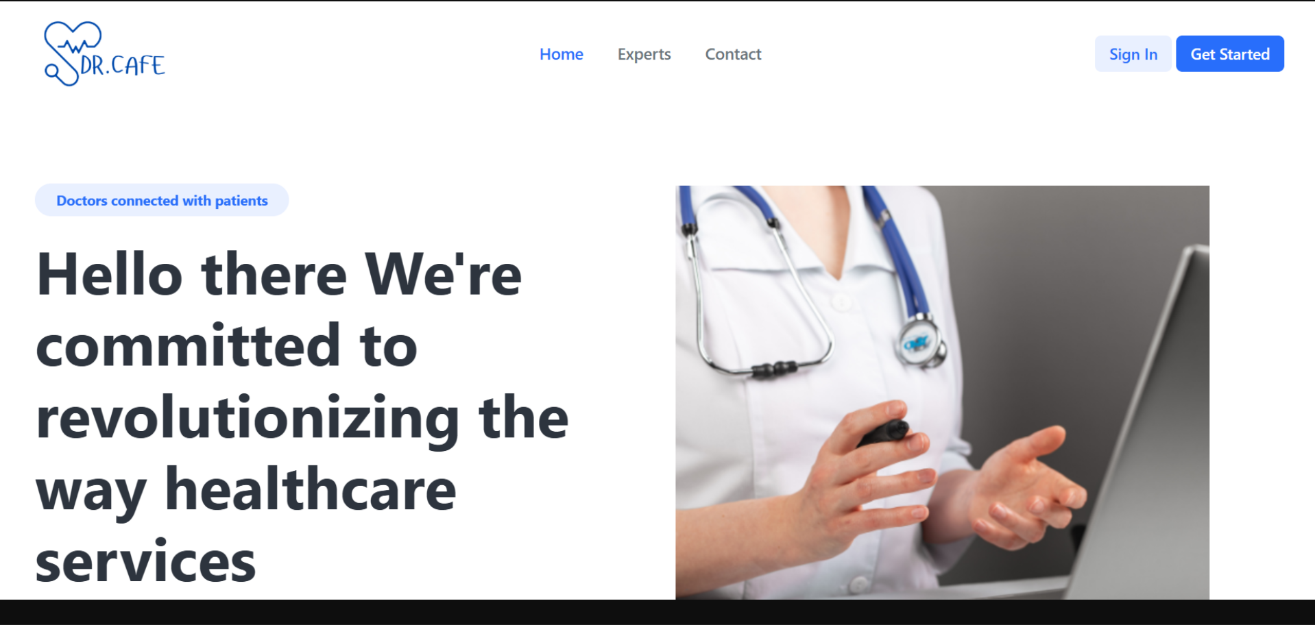 Screenshot of Doctor & Patient Management app project